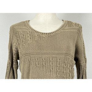 RVCA Womens Brown Tan Florence Sweater Knit Long Sleeve Textured Size Large